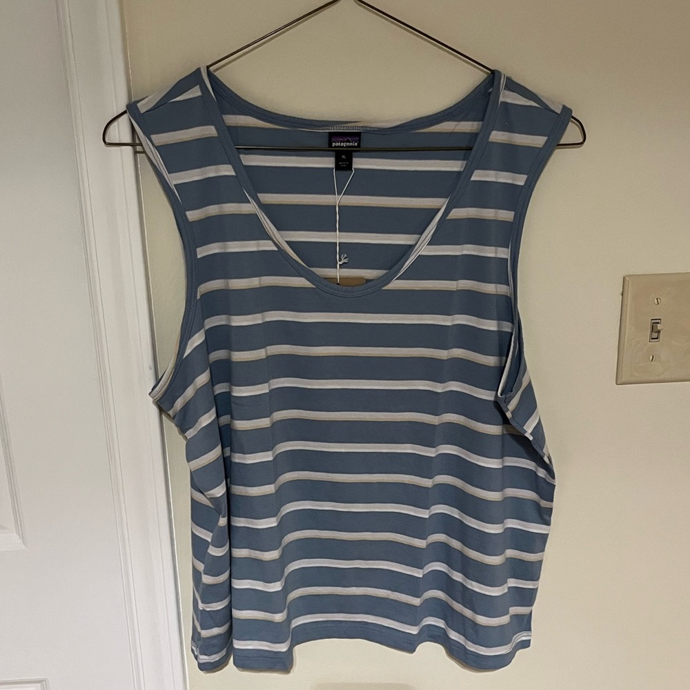 NWT Patagonia Regenerative Organic Certified Cotton Tank - Sunset Stripe